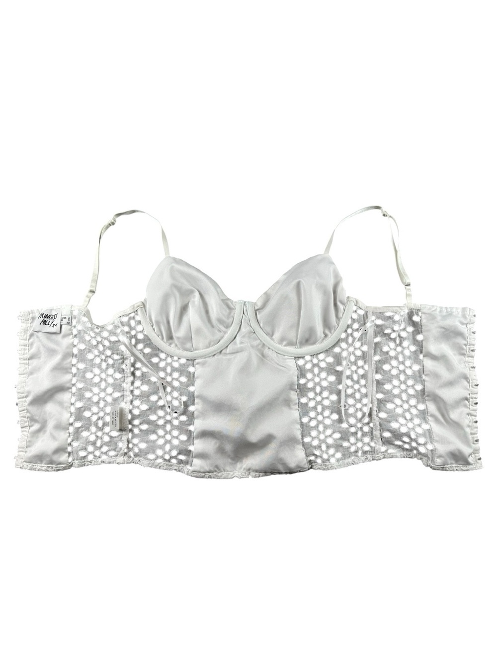 Princess Polly White Eyelet Lace Bustier Cami Top Corset Style Y2K Size 0 - Picture 5 of 10